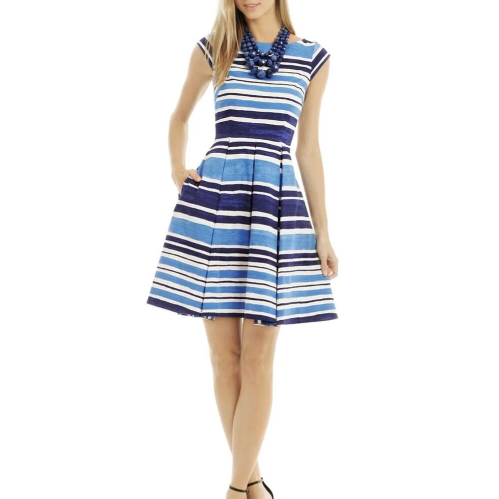 Kate Spade Mariella Blue Striped Dress Size 4